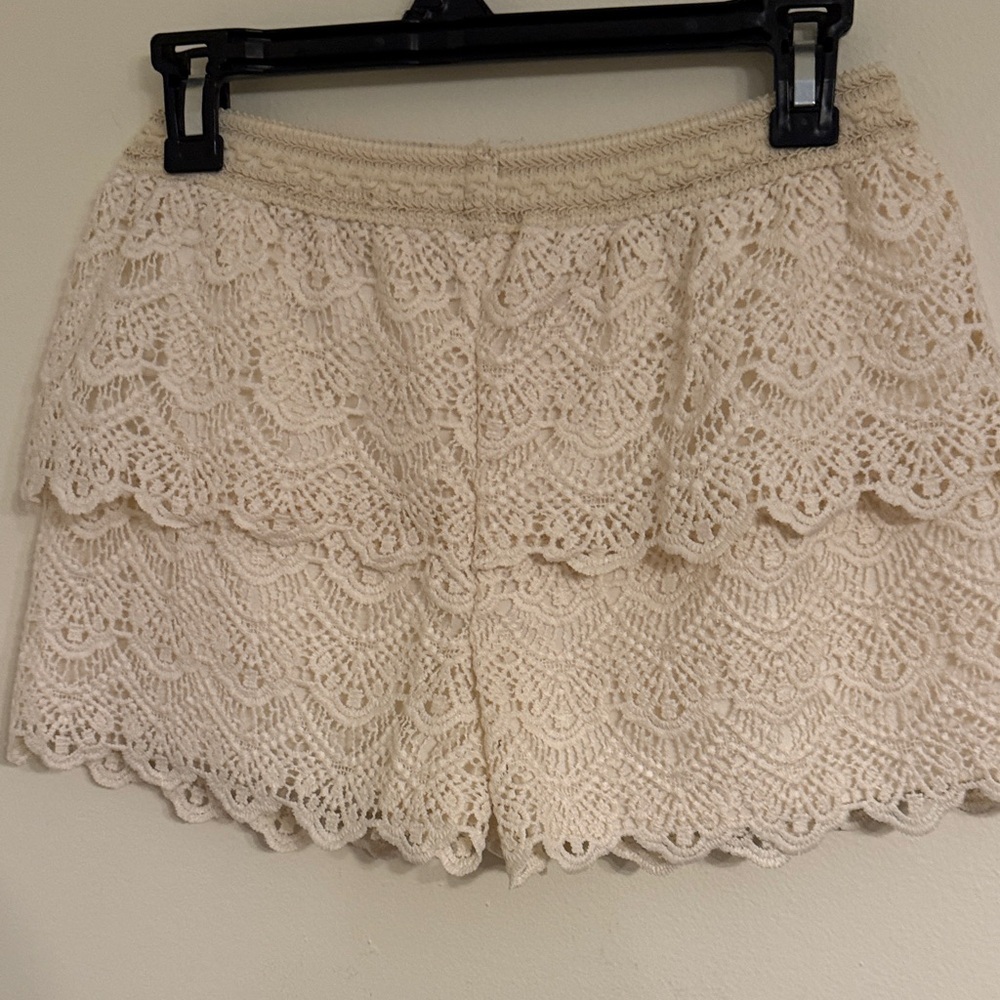 Charming Crochet Lace Kids Shorts - Cream - Picture 5 of 9